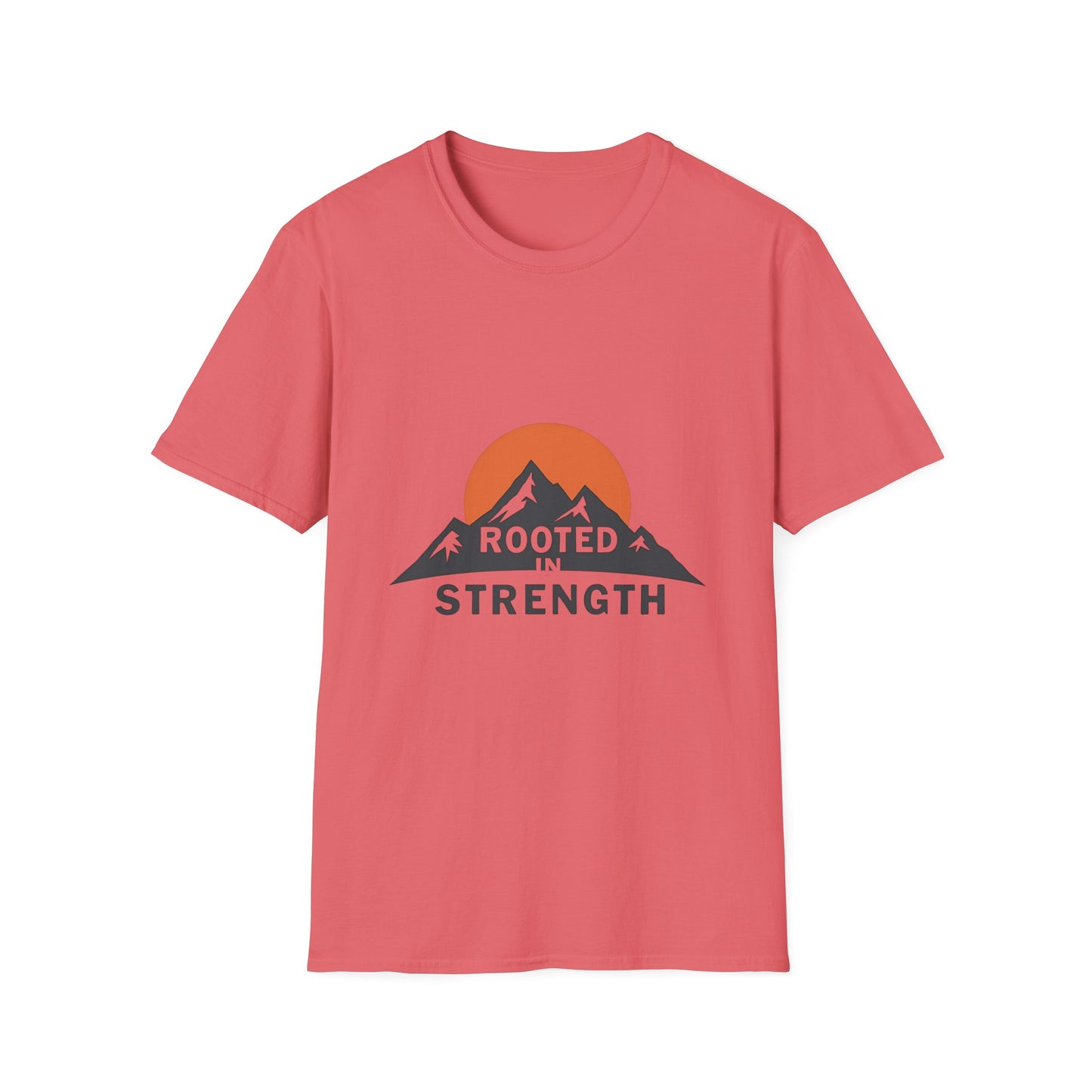 Mountain-Themed Unisex T-Shirt - Rooted in Strength, Inspirational Tee, Outdoor Adventure Shirt, Gift for Nature Lovers, Casual Wear