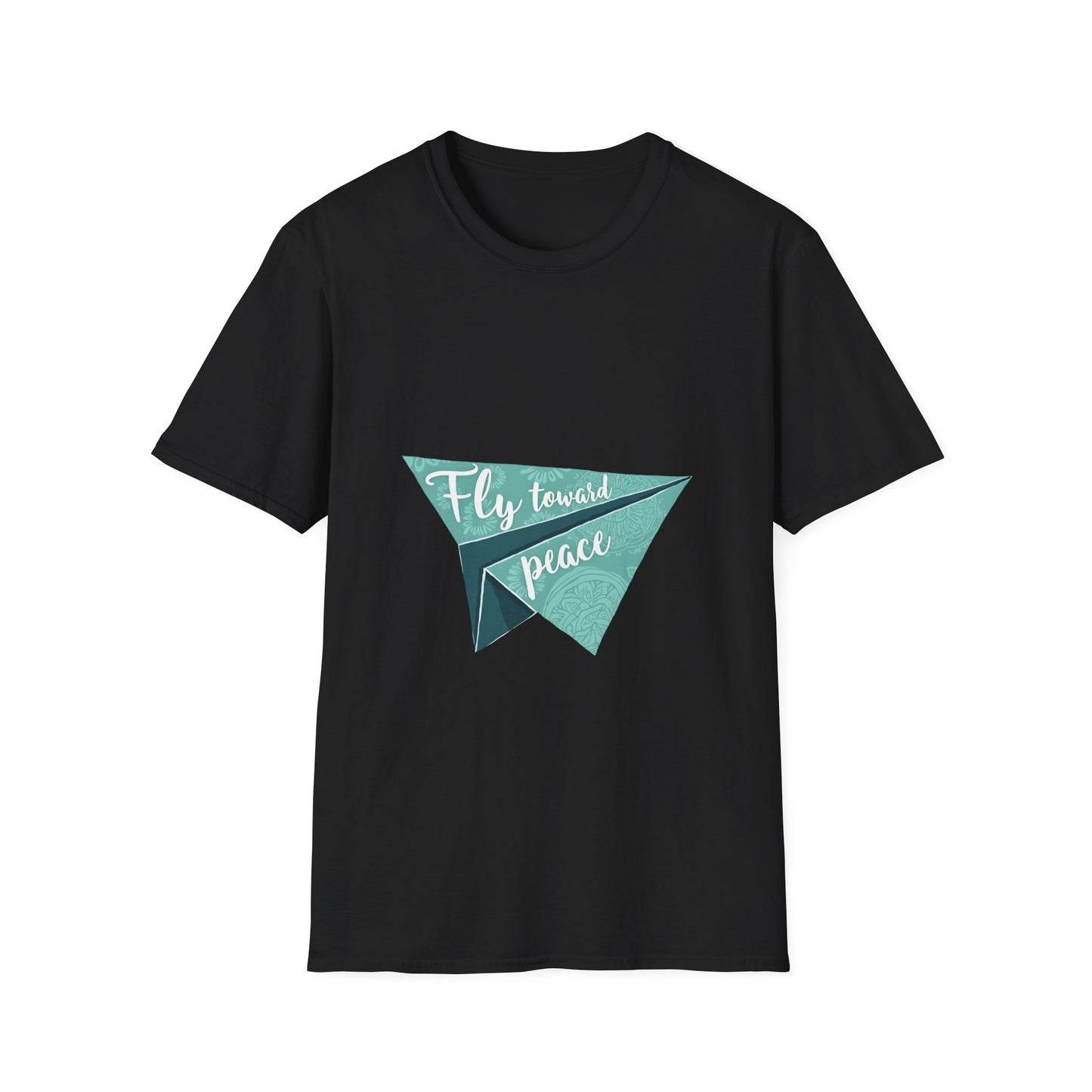 Peaceful Paper Airplane T-Shirt, Inspirational Tee, Unisex Shirt, Gift for Dreamers, Casual Wear, Encouragement Apparel