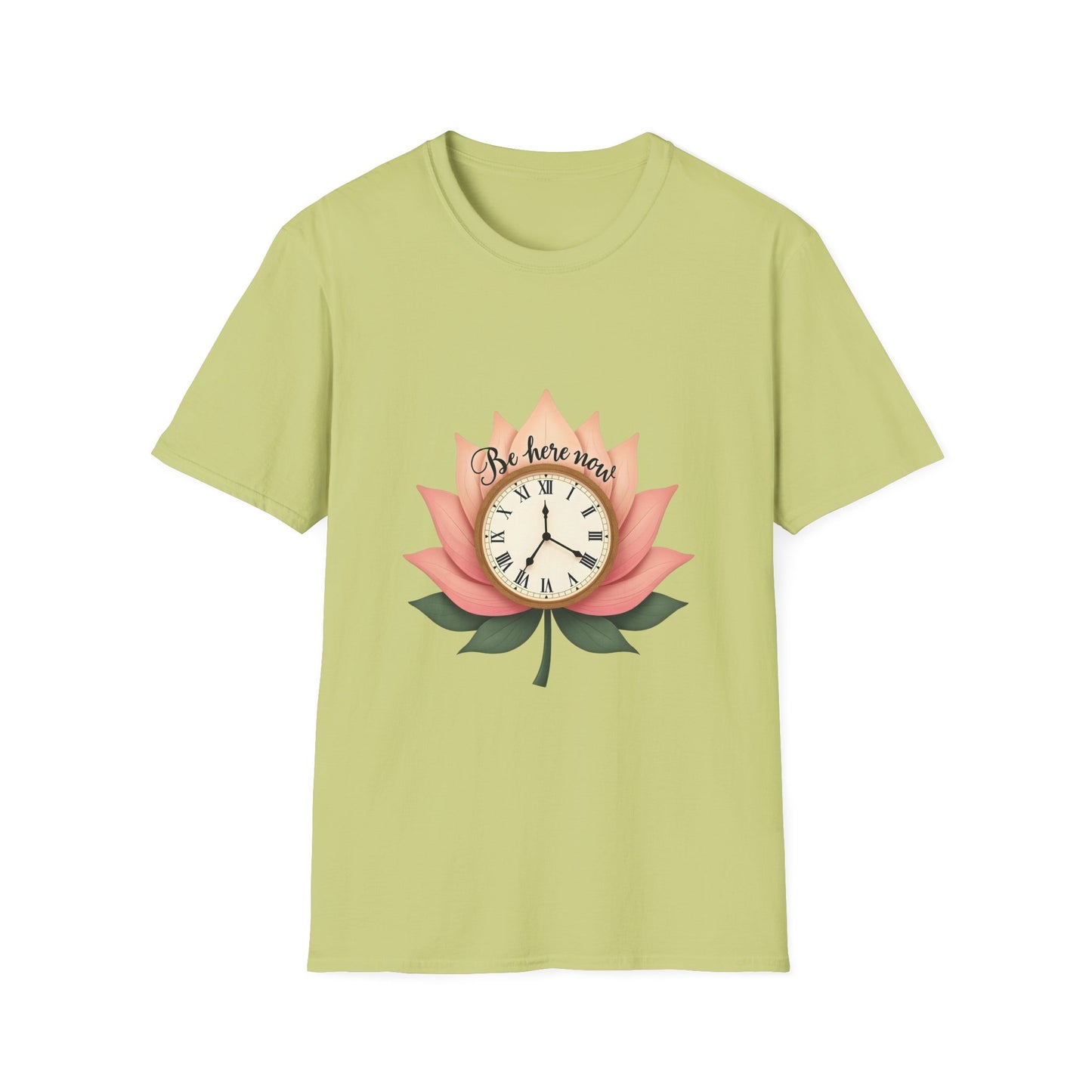 Lotus Flower Inspirational T-Shirt | Mindfulness Tee, Gift for Yoga Lovers, Zen Decor, Self-Care Shirt, Be Here Now Quote