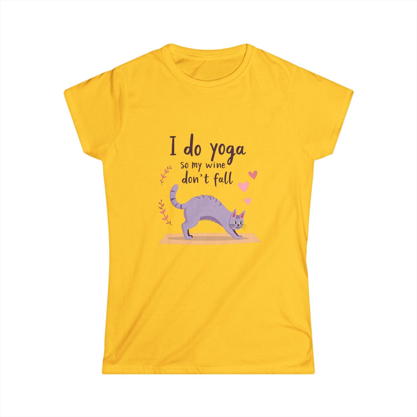 Cat Yoga Women's Softstyle Tee - Perfect Gift for Cat Lovers and Yogis