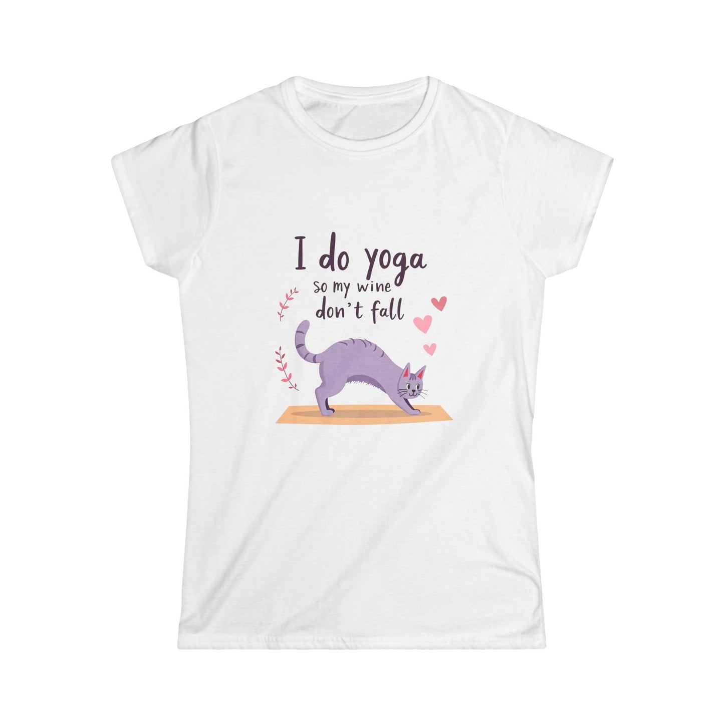 Cat Yoga Women's Softstyle Tee - Perfect Gift for Cat Lovers and Yogis
