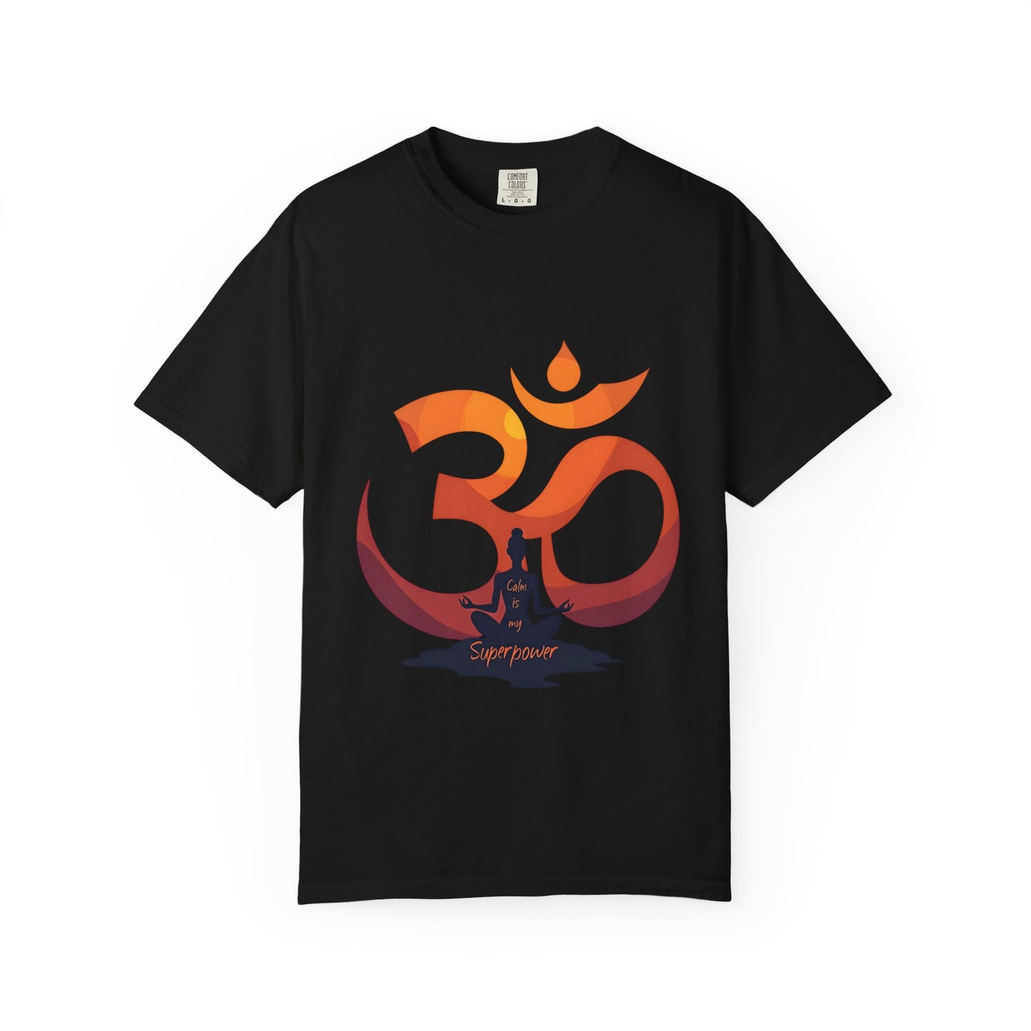 Om Symbol Unisex Garment-Dyed T-shirt, Yoga Shirt, Meditation Apparel, Spiritual Gift, Comfortable Casual Wear
