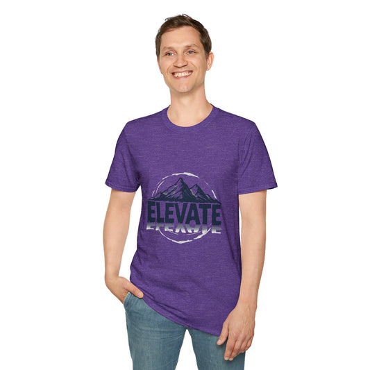 Adventure Awaits 'Elevate' Unisex Softstyle T-Shirt | Perfect for Nature Lovers, Outdoor Activities, Casual Wear, Gifts