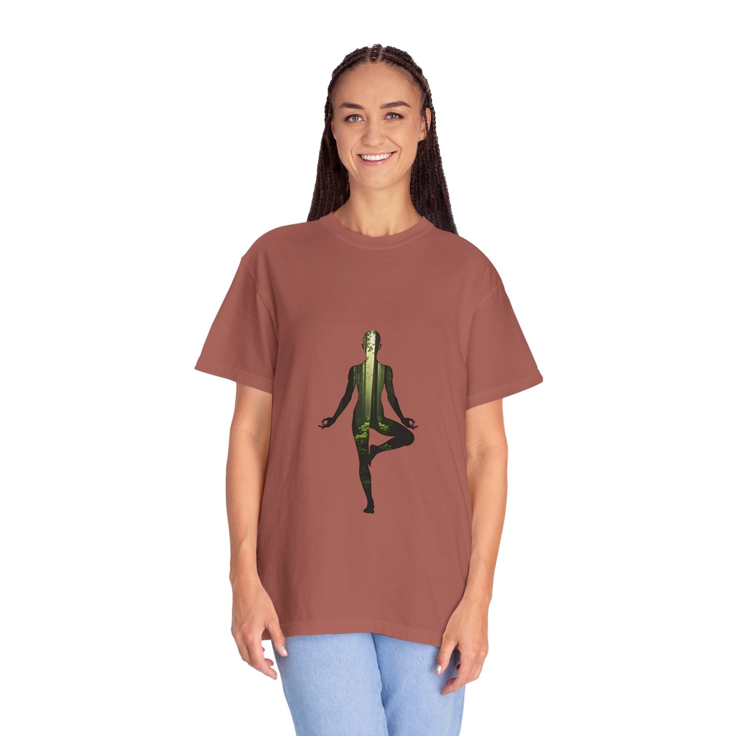 Unisex Yoga Meditation T-Shirt, Relaxed Fit Tee, Mindfulness Apparel, Gift for Yogis, Spiritual Fashion, Wellness Clothing