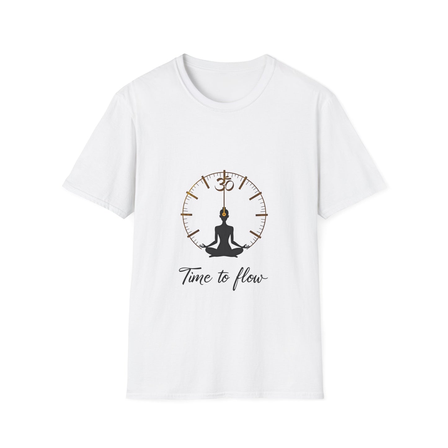 Meditation Graphic Tee - 'Time to Flow' Relaxed Unisex Shirt, Mindfulness Gift, Yoga Apparel, Spiritual Wear, Gift for Him/Her