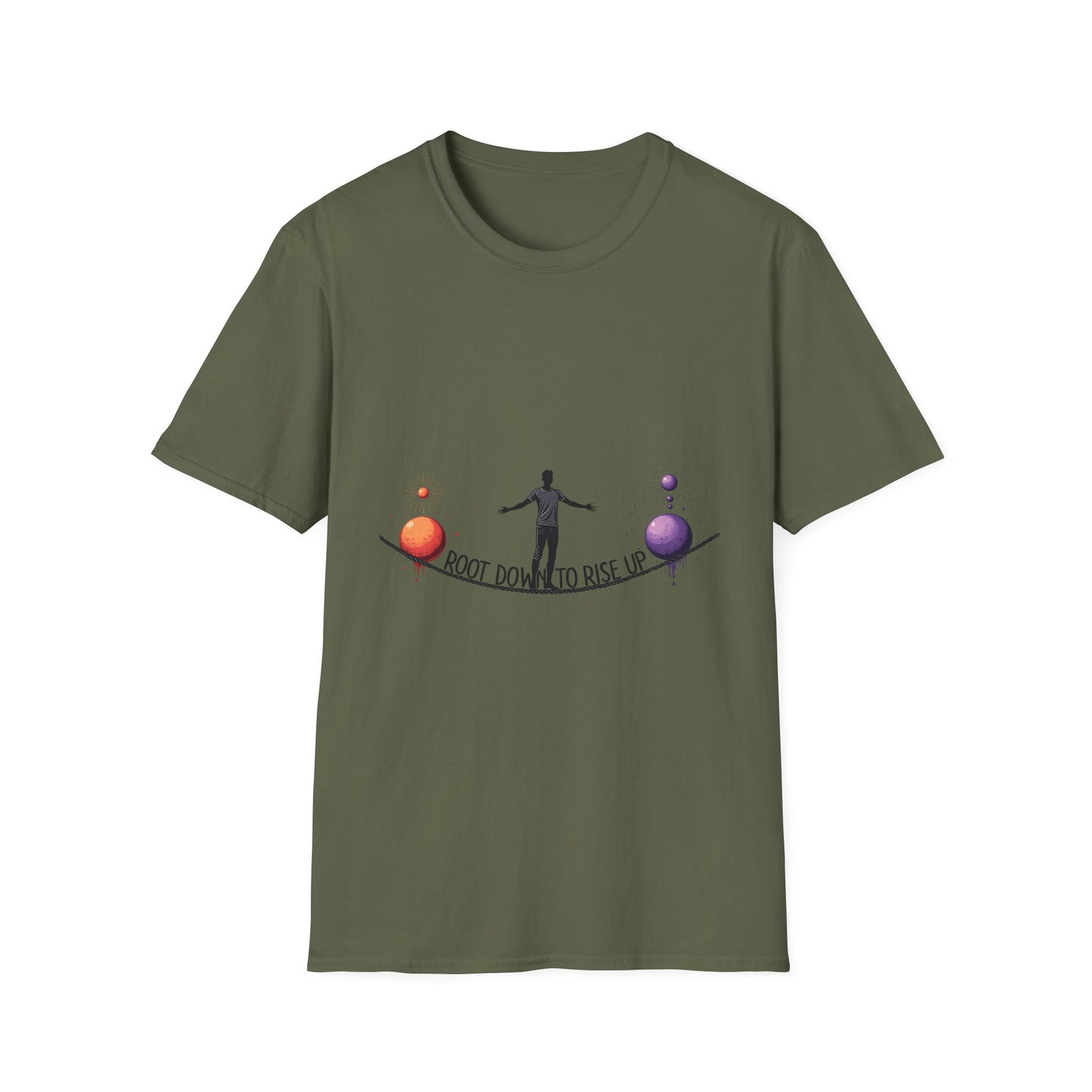 Balance Your Life Unisex Softstyle T-Shirt, Motivational Tee, Inspirational Shirt, Gift for Yoga Lovers, Mindfulness Apparel, Positive Vibes