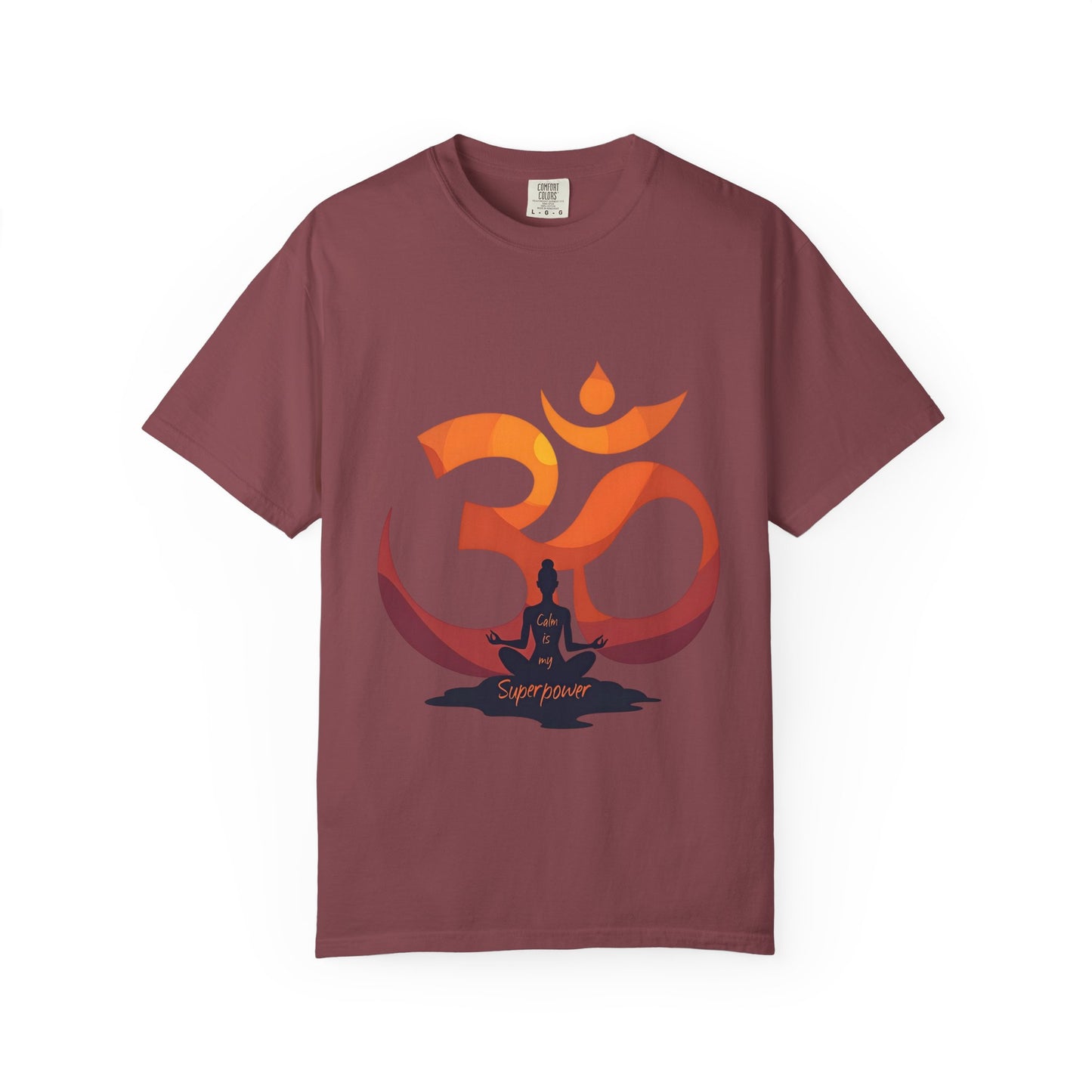 Om Symbol Unisex Garment-Dyed T-shirt, Yoga Shirt, Meditation Apparel, Spiritual Gift, Comfortable Casual Wear