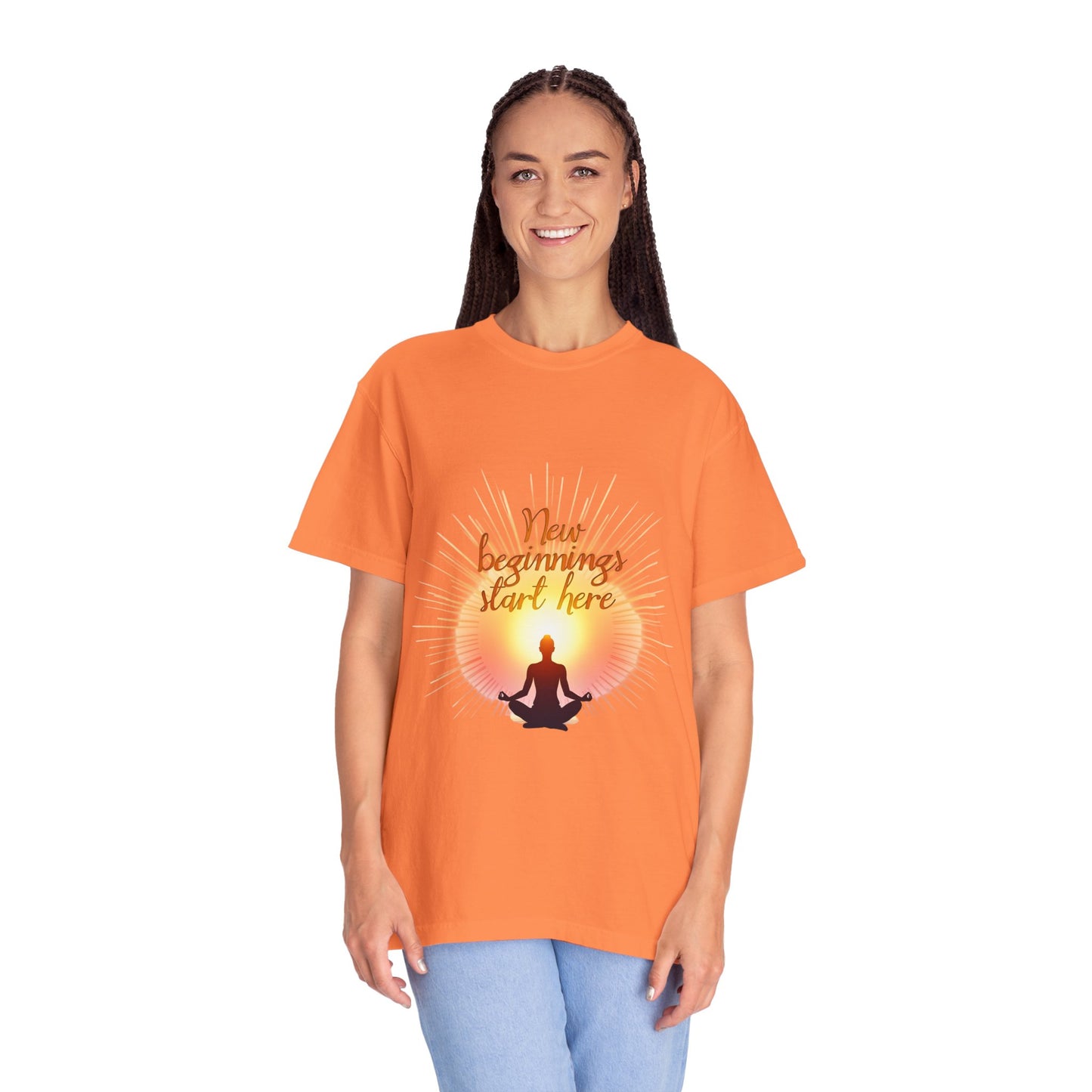 New Beginnings Unisex T-Shirt, Inspirational Tee, Motivation Shirt, Mindfulness Apparel, Gift for Yoga Lovers, Self-Care Clothing