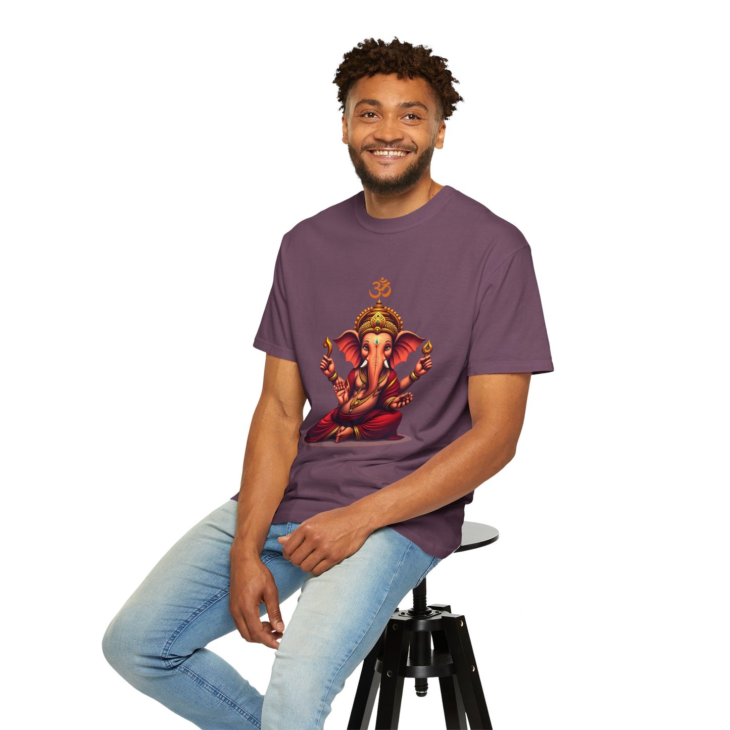 Ganesh Spiritual Unisex T-shirt, Eco-Friendly Tee, Yoga Apparel, Meditation Gift, Bohemian Style
