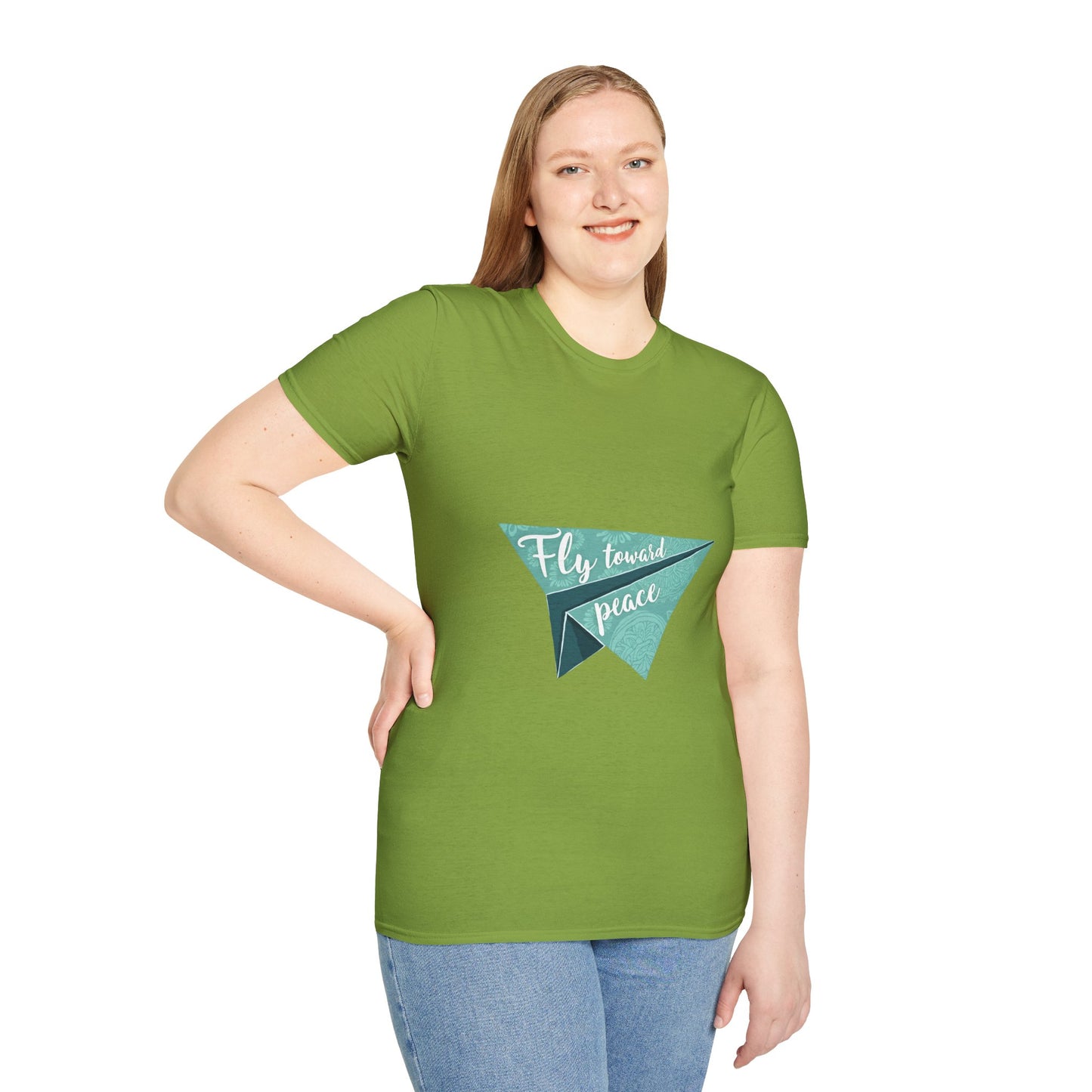 Peaceful Paper Airplane T-Shirt, Inspirational Tee, Unisex Shirt, Gift for Dreamers, Casual Wear, Encouragement Apparel