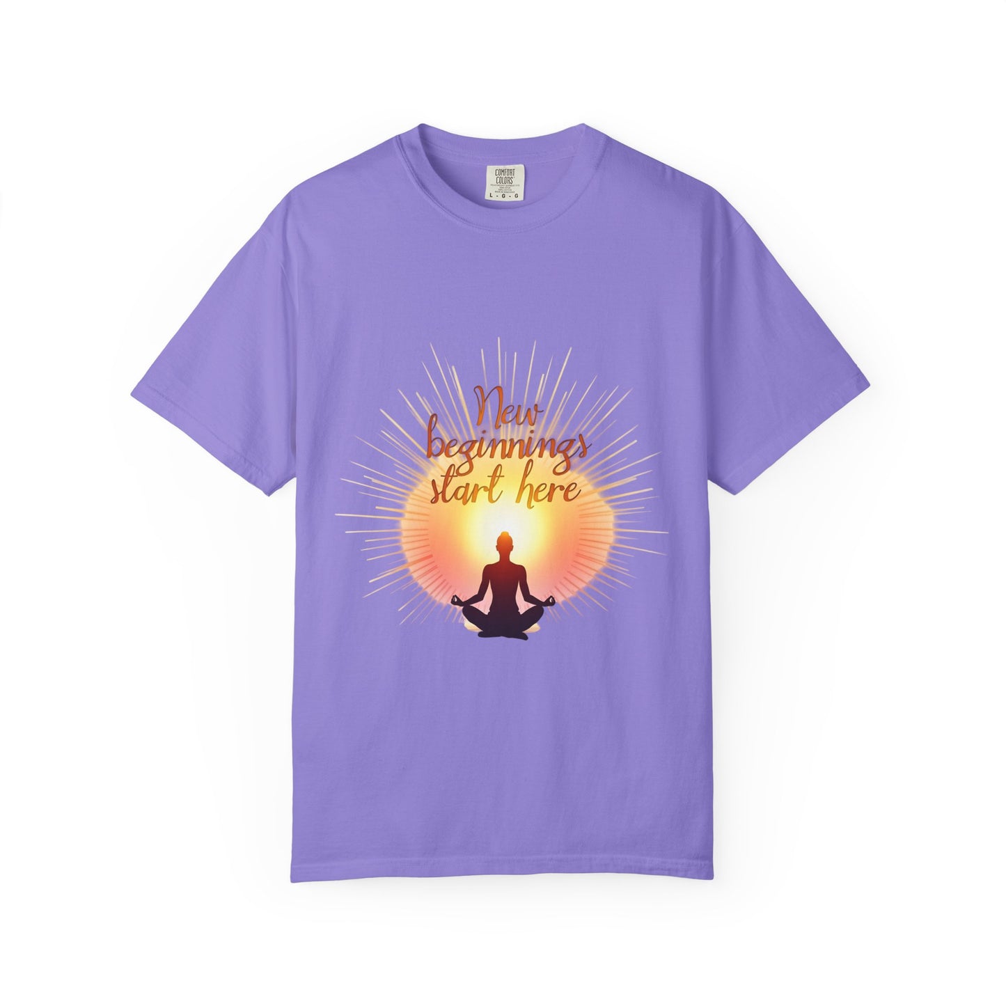 New Beginnings Unisex T-Shirt, Inspirational Tee, Motivation Shirt, Mindfulness Apparel, Gift for Yoga Lovers, Self-Care Clothing