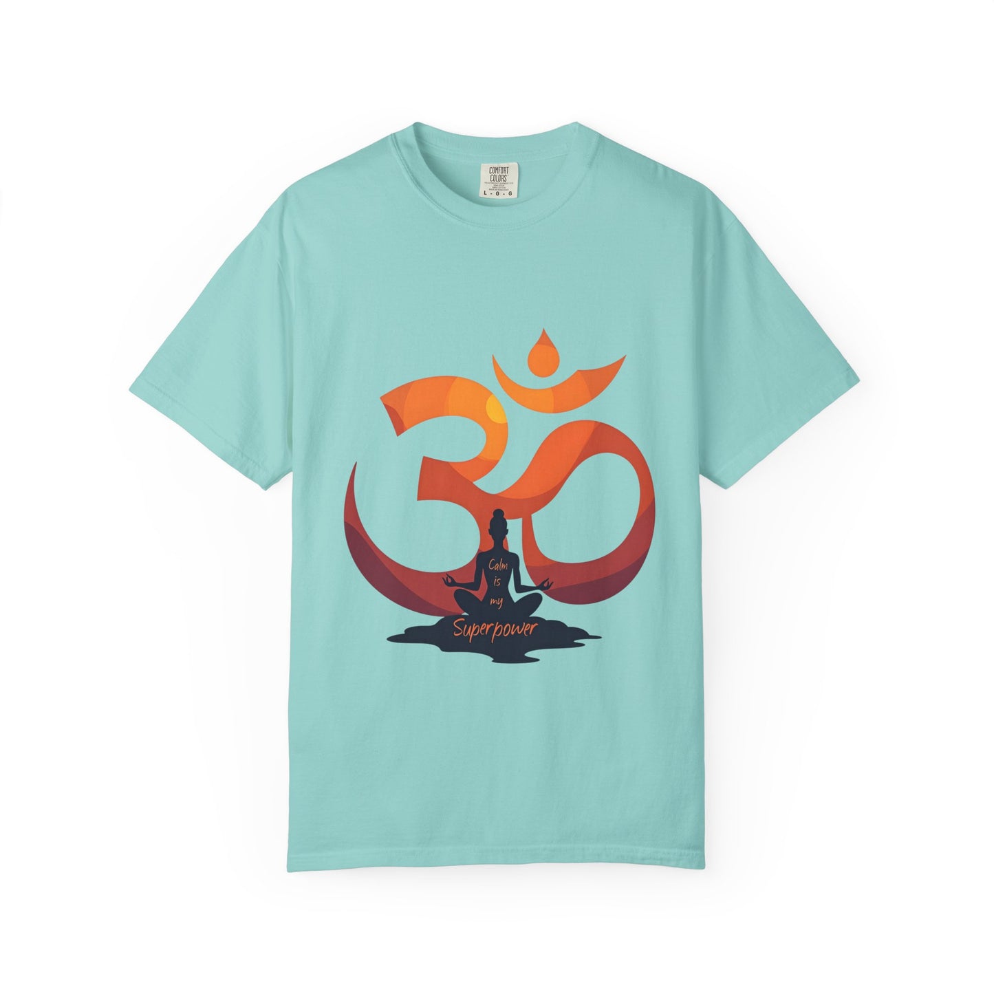Om Symbol Unisex Garment-Dyed T-shirt, Yoga Shirt, Meditation Apparel, Spiritual Gift, Comfortable Casual Wear