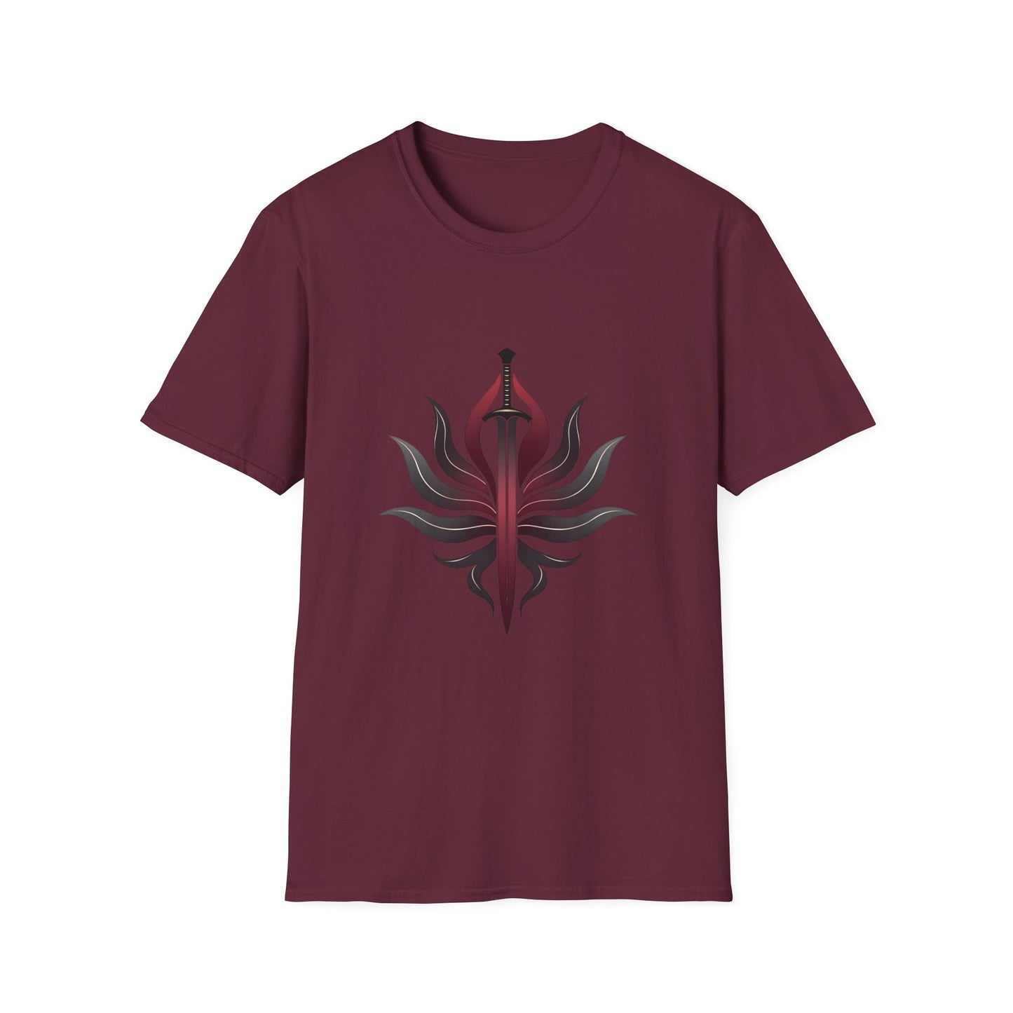 Stylish Unisex Graphic Tee with Sword Design, Casual Wear, Perfect for Gamers, Unique Gift for Birthdays, Summer Festivals