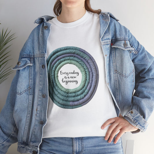 Inspirational Unisex Heavy Cotton Tee, Everyday blessing shirt, Motivational T-shirt, Gift for her, Positive vibes apparel