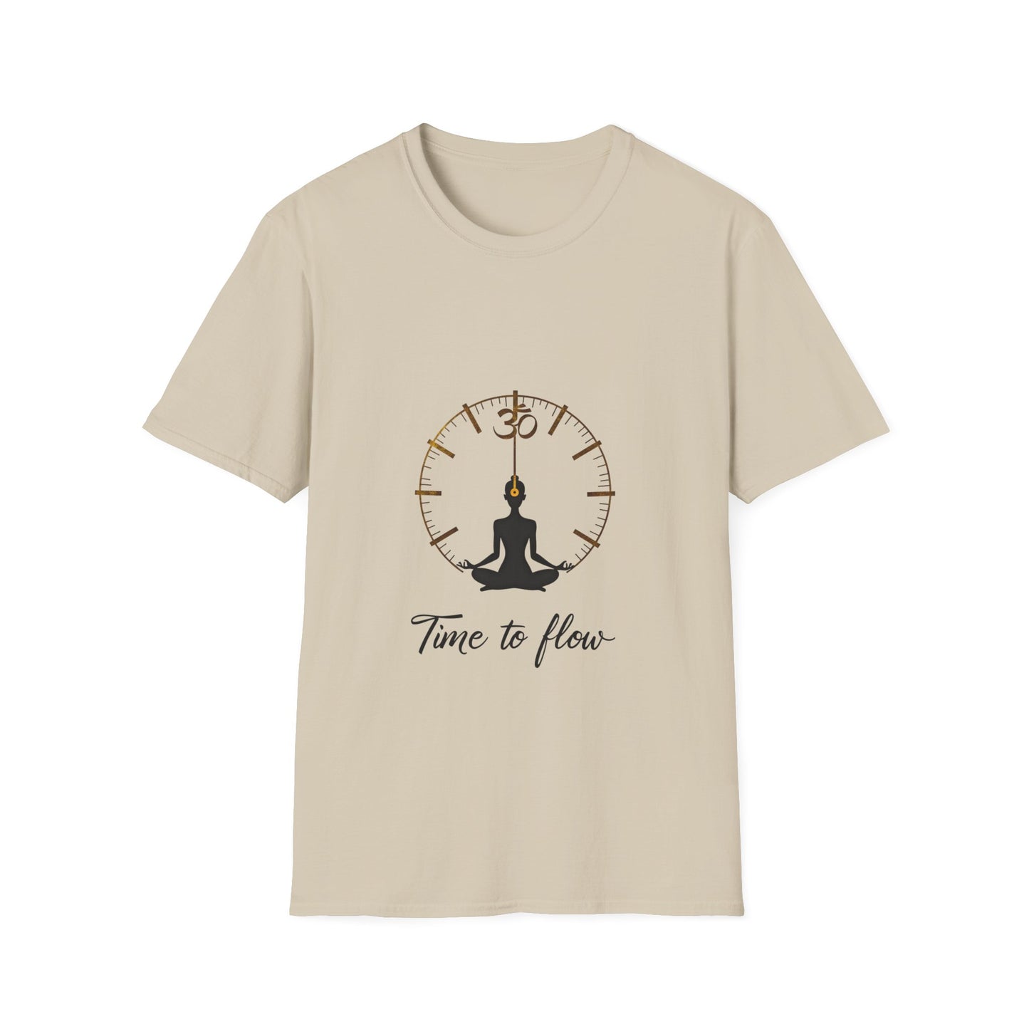 Meditation Graphic Tee - 'Time to Flow' Relaxed Unisex Shirt, Mindfulness Gift, Yoga Apparel, Spiritual Wear, Gift for Him/Her