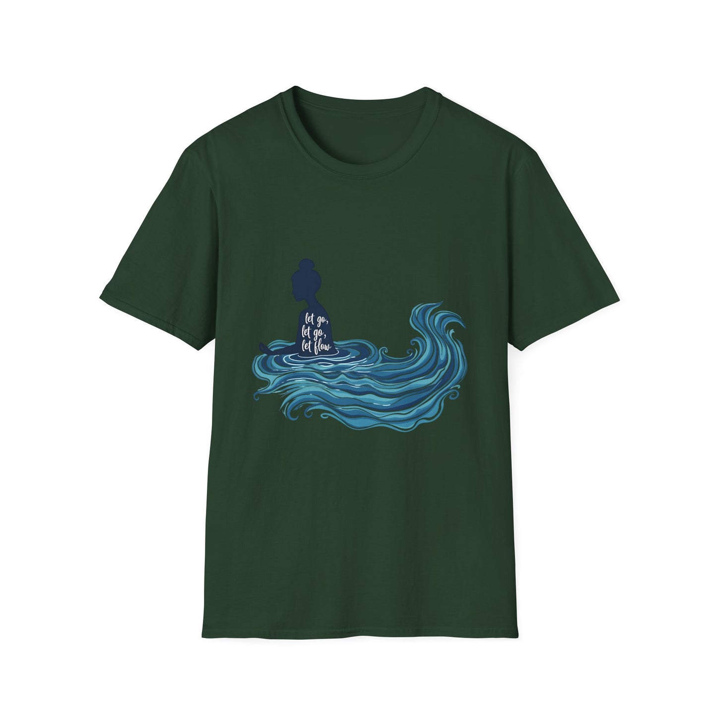 Buddha Wave Graphic T-Shirt | Unisex Softstyle Tee, Spiritual Gift, Meditation Shirt, Ocean Lover Apparel, Zen Clothing