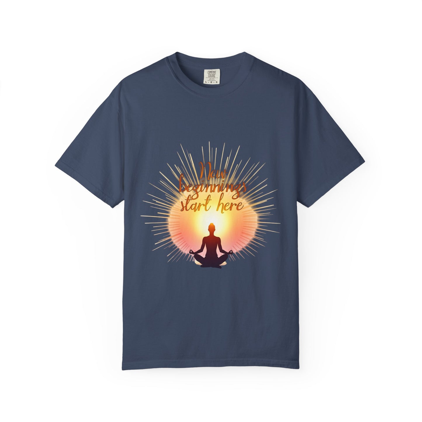 New Beginnings Unisex T-Shirt, Inspirational Tee, Motivation Shirt, Mindfulness Apparel, Gift for Yoga Lovers, Self-Care Clothing