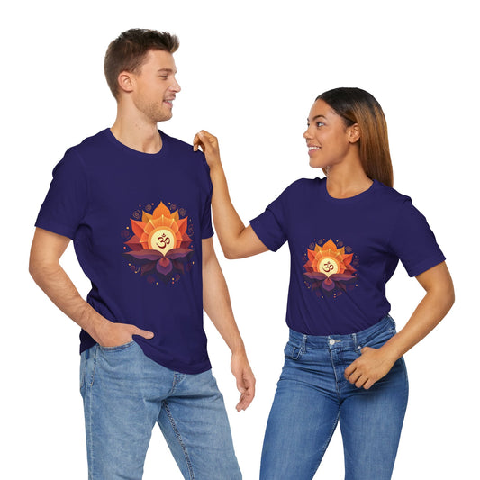 Om Lotus Unisex Short Sleeve Tee - Yoga & Meditation Shirt