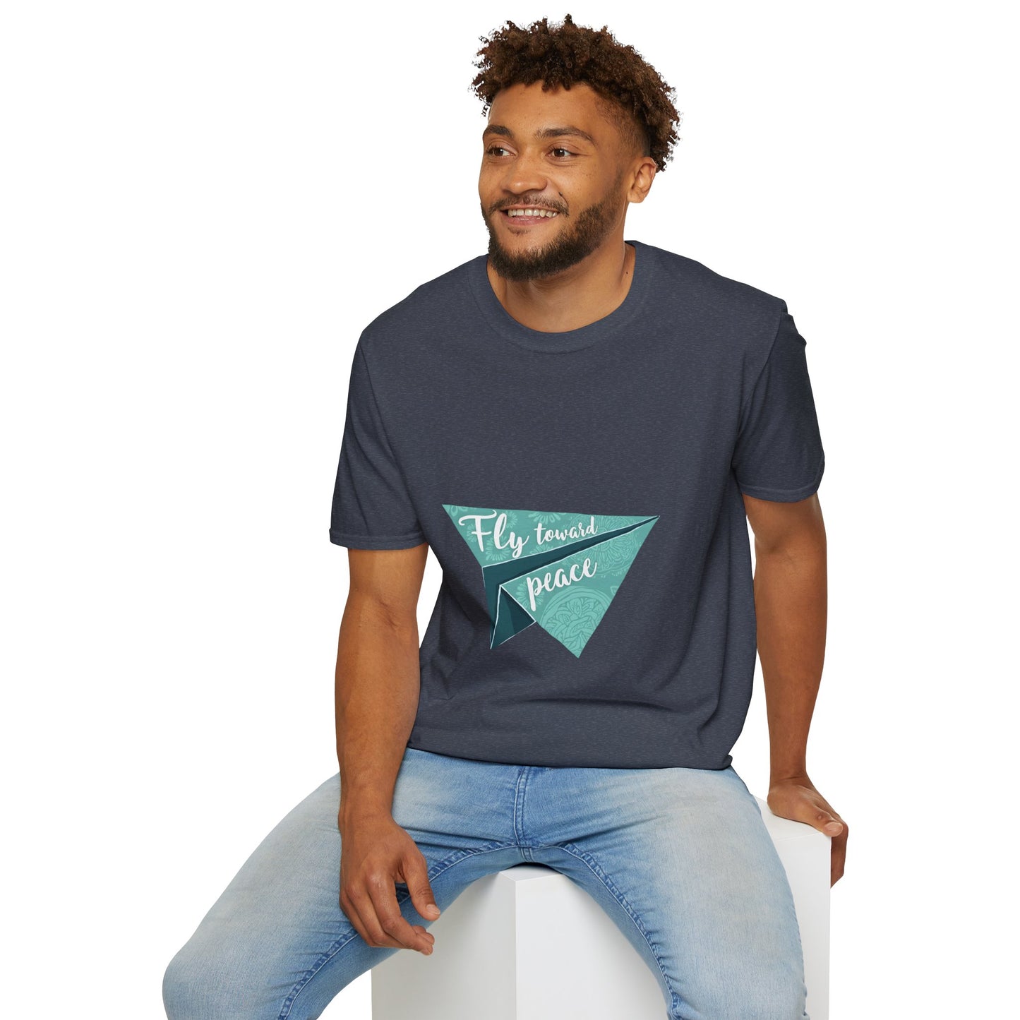 Peaceful Paper Airplane T-Shirt, Inspirational Tee, Unisex Shirt, Gift for Dreamers, Casual Wear, Encouragement Apparel