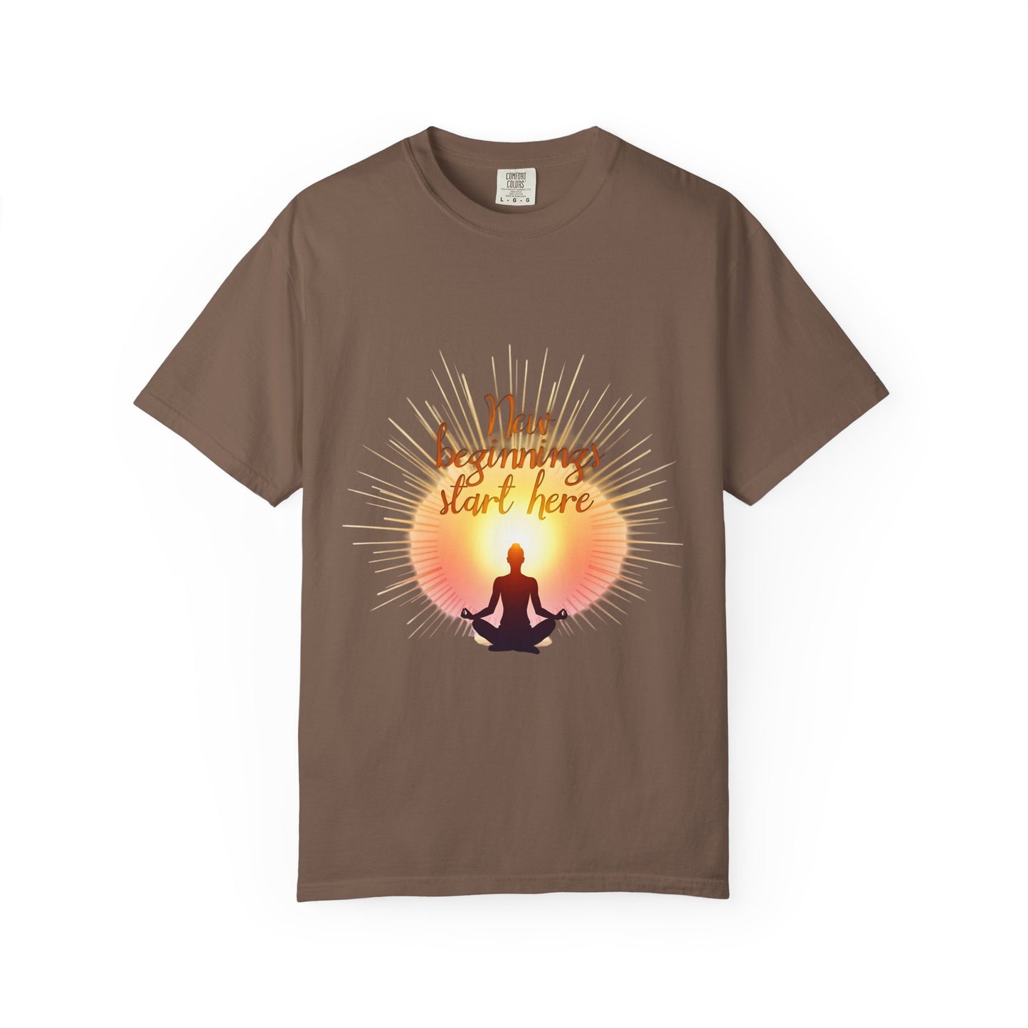 New Beginnings Unisex T-Shirt, Inspirational Tee, Motivation Shirt, Mindfulness Apparel, Gift for Yoga Lovers, Self-Care Clothing