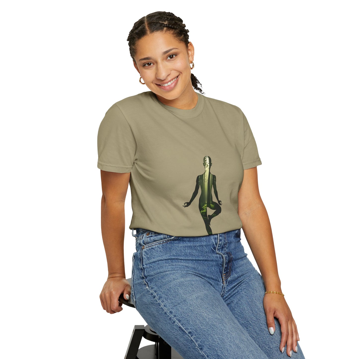 Unisex Yoga Meditation T-Shirt, Relaxed Fit Tee, Mindfulness Apparel, Gift for Yogis, Spiritual Fashion, Wellness Clothing