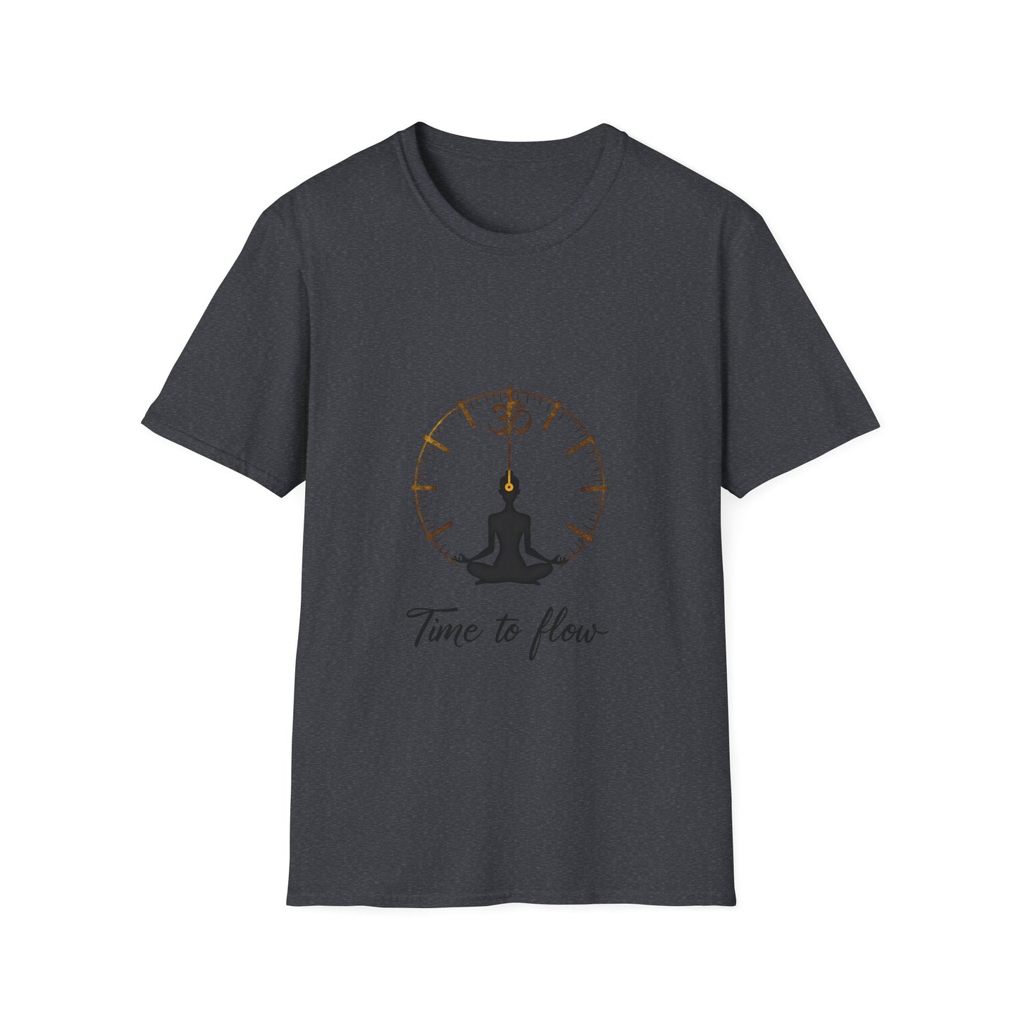 Meditation Graphic Tee - 'Time to Flow' Relaxed Unisex Shirt, Mindfulness Gift, Yoga Apparel, Spiritual Wear, Gift for Him/Her