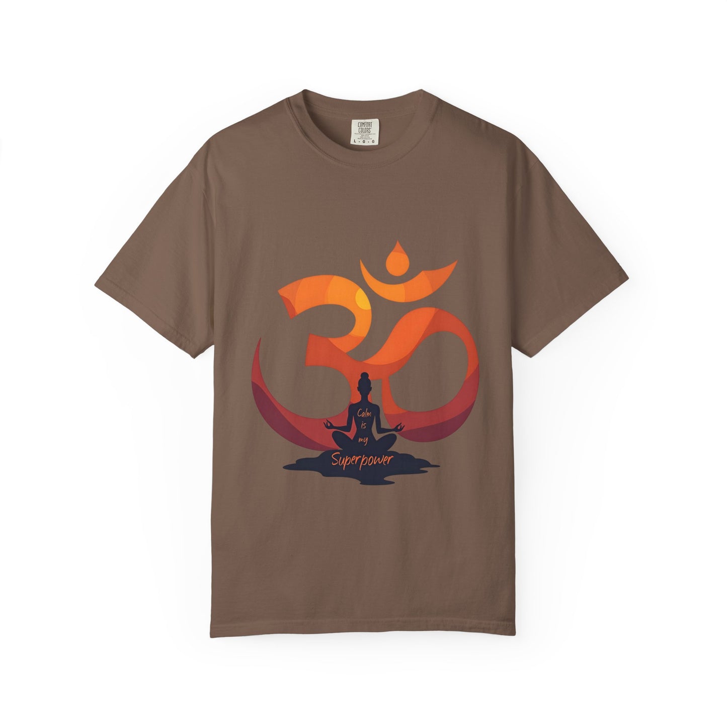Om Symbol Unisex Garment-Dyed T-shirt, Yoga Shirt, Meditation Apparel, Spiritual Gift, Comfortable Casual Wear
