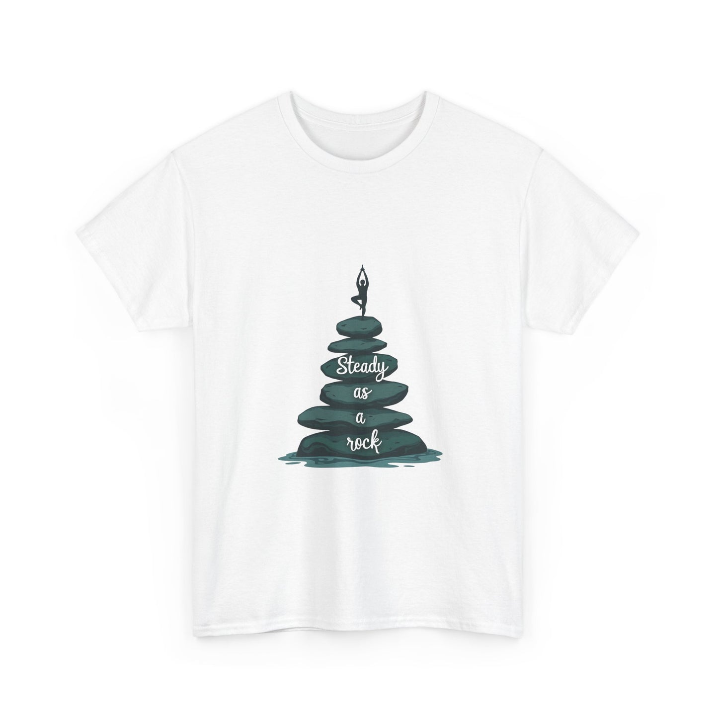 Zen Inspired Unisex Tee | Steady as a Rock Shirt, Gift for Nature Lovers, Mindfulness Apparel, Casual Wear, Relaxation T-Shirt