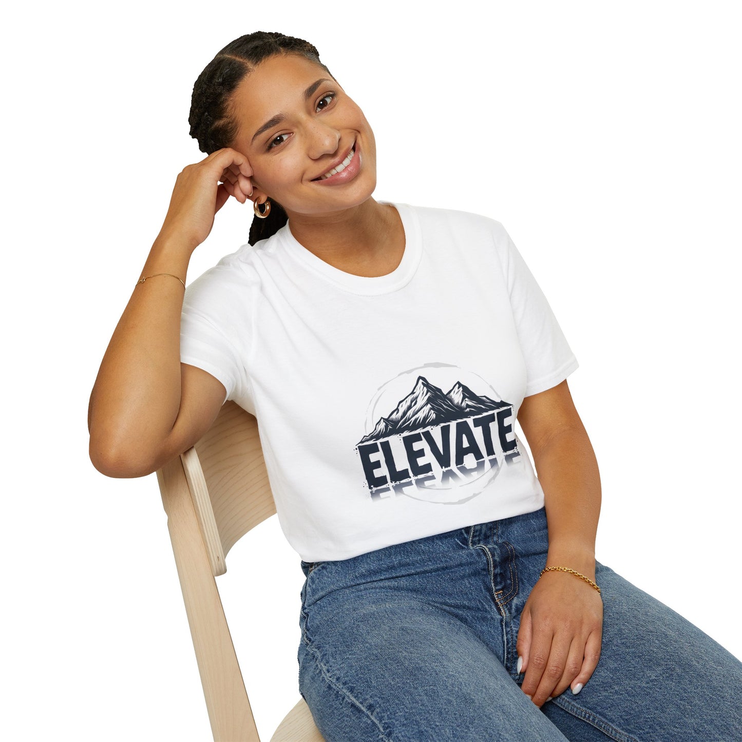 Adventure Awaits 'Elevate' Unisex Softstyle T-Shirt | Perfect for Nature Lovers, Outdoor Activities, Casual Wear, Gifts