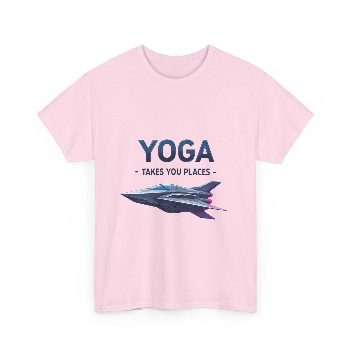 Yoga Takes You Places Unisex Heavy Cotton Tee, Comfortable Graphic T-Shirt, Yoga Lover Gift, Casual Wear, Birthday Present, Fitness Apparel