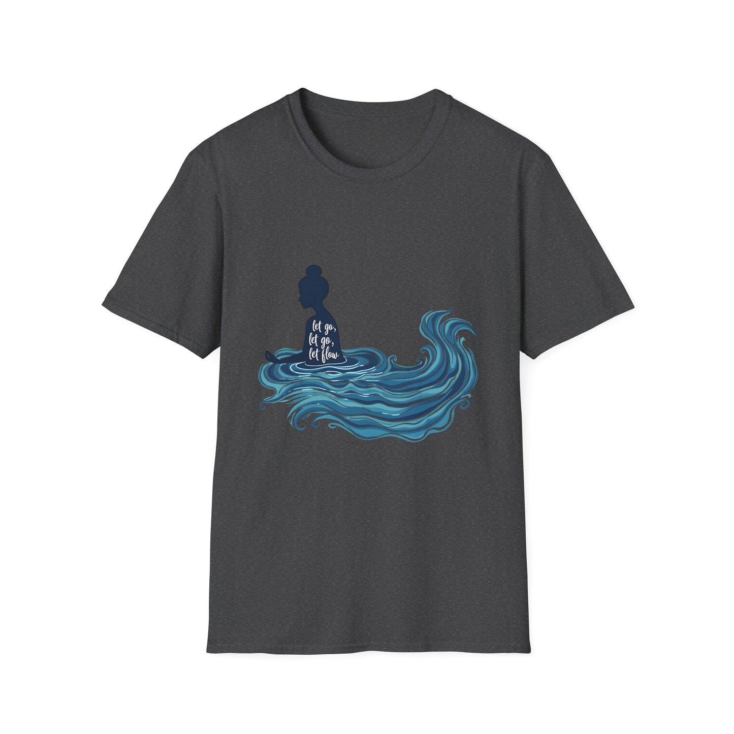 Buddha Wave Graphic T-Shirt | Unisex Softstyle Tee, Spiritual Gift, Meditation Shirt, Ocean Lover Apparel, Zen Clothing