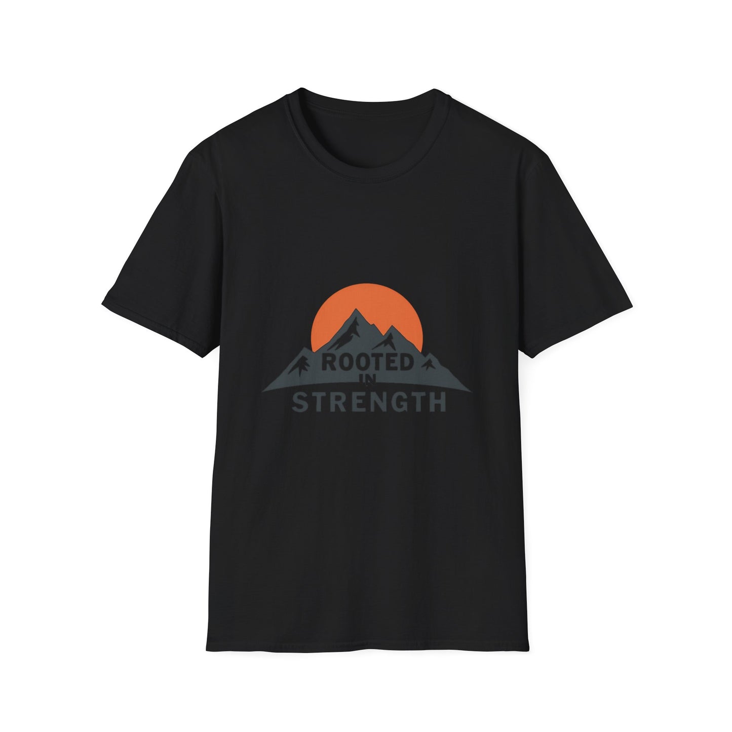 Mountain-Themed Unisex T-Shirt - Rooted in Strength, Inspirational Tee, Outdoor Adventure Shirt, Gift for Nature Lovers, Casual Wear