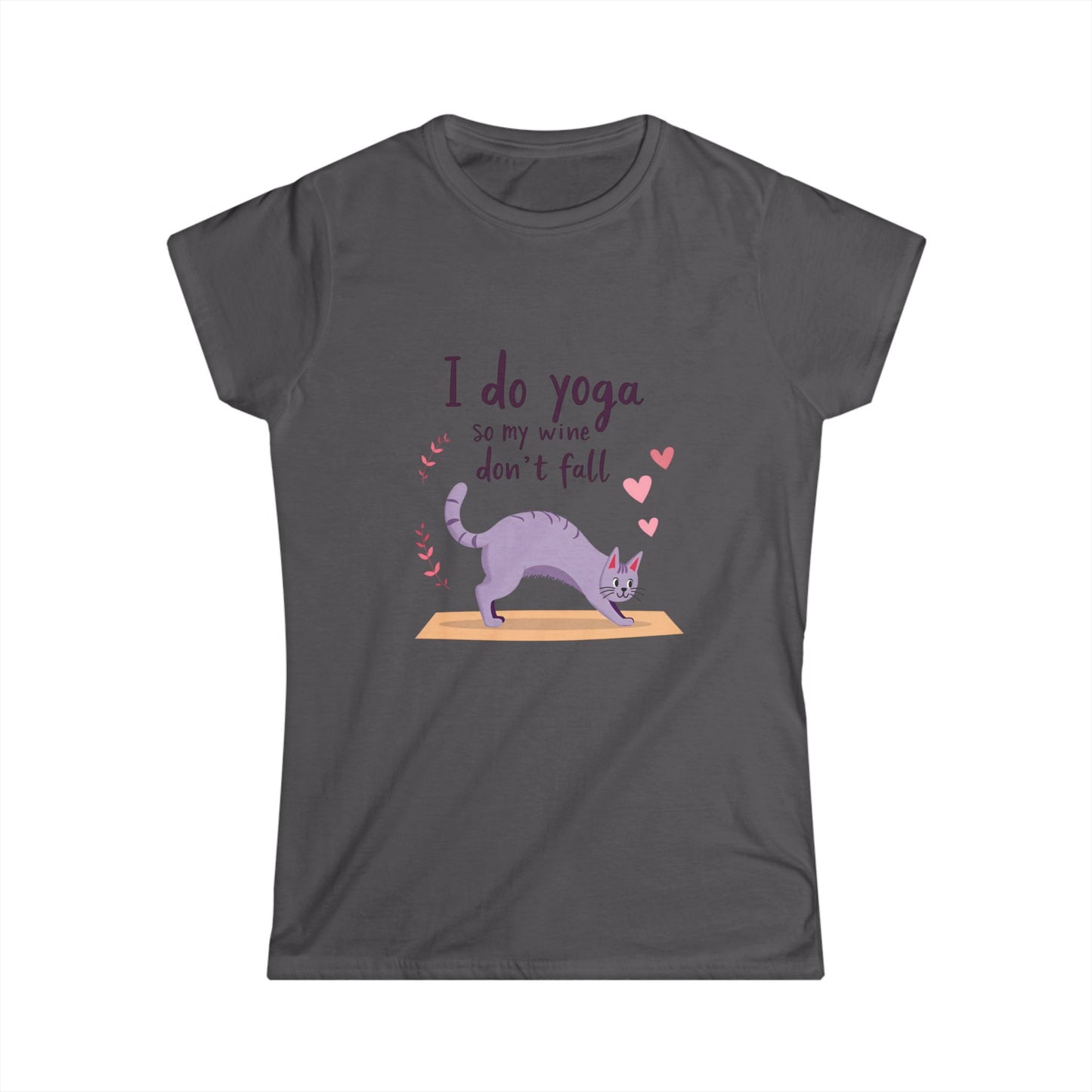 Cat Yoga Women's Softstyle Tee - Perfect Gift for Cat Lovers and Yogis