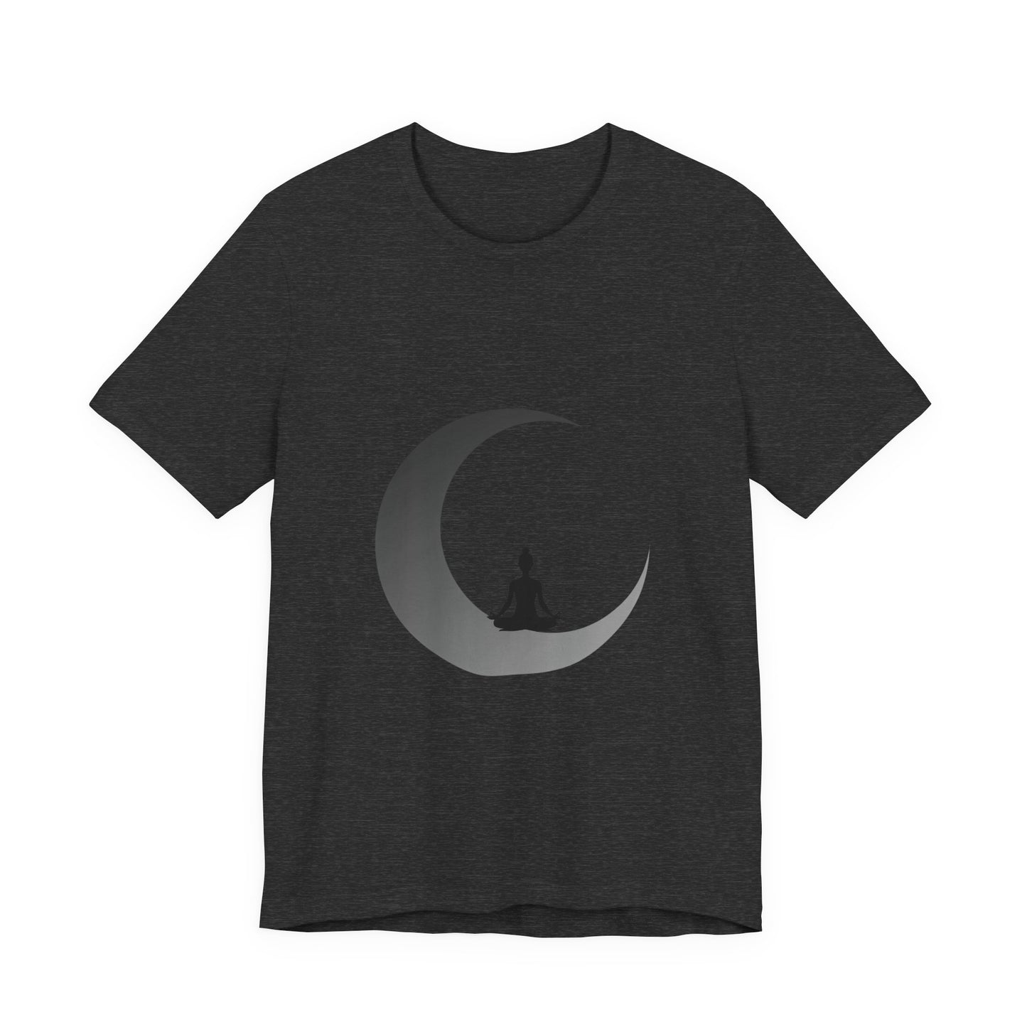 Meditation Moon Unisex Tee, Relaxation Shirt, Yoga Top, Mindfulness Wear, Spiritual Apparel, Gift for Meditation Lovers