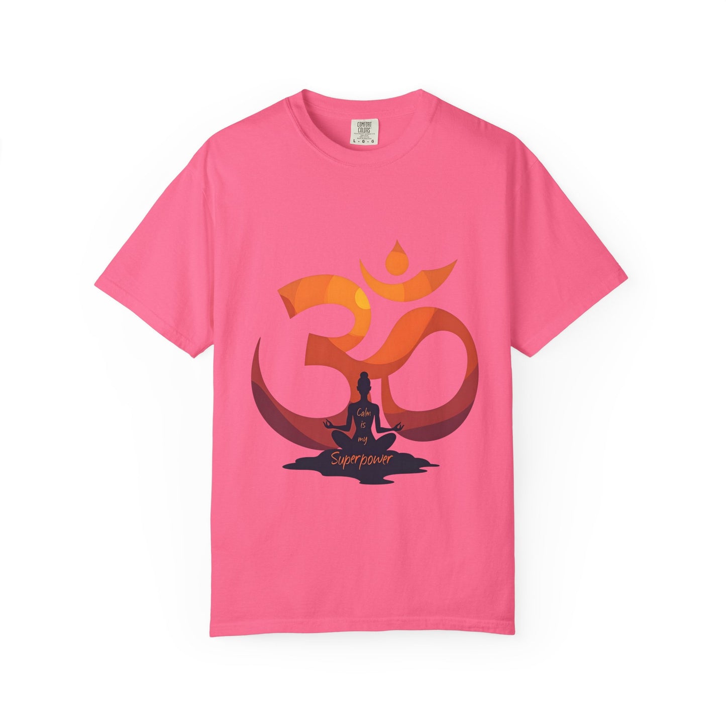 Om Symbol Unisex Garment-Dyed T-shirt, Yoga Shirt, Meditation Apparel, Spiritual Gift, Comfortable Casual Wear