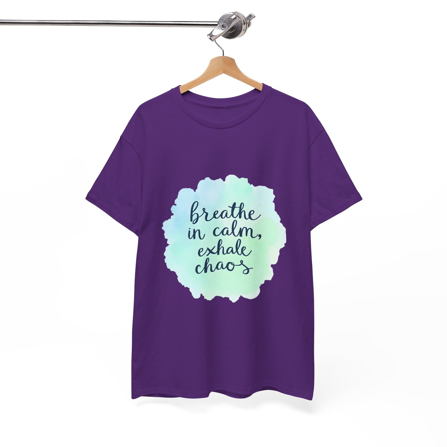 Breathe in Calm Unisex Heavy Cotton Tee, Relaxation Shirt, Stress Relief Wear, Mindfulness Gift, Everyday Comfort Tee