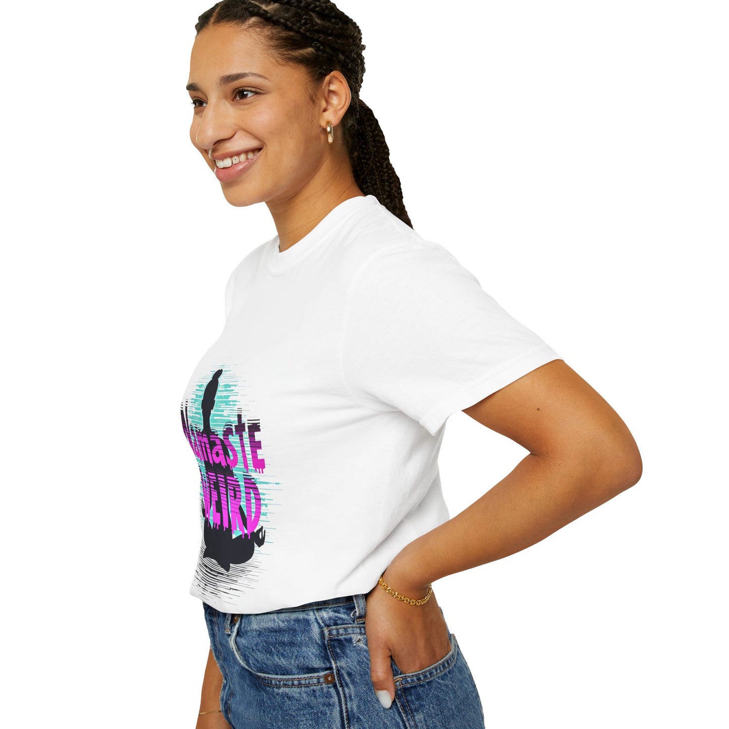 Namaste Weird T-Shirt - Unisex Garment-Dyed Tee for Yoga Lovers, Gift for Unique Friends, Mindfulness Apparel, Fun Meditation Shirt