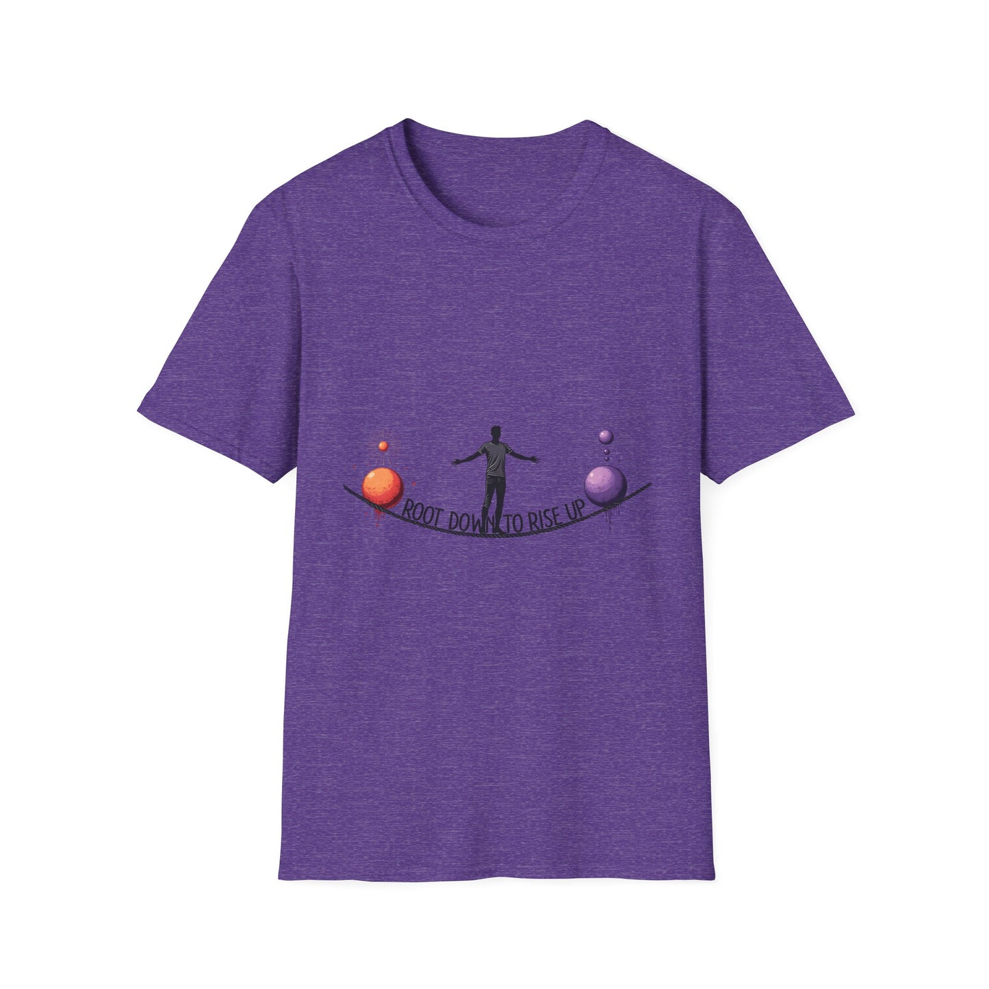 Balance Your Life Unisex Softstyle T-Shirt, Motivational Tee, Inspirational Shirt, Gift for Yoga Lovers, Mindfulness Apparel, Positive Vibes