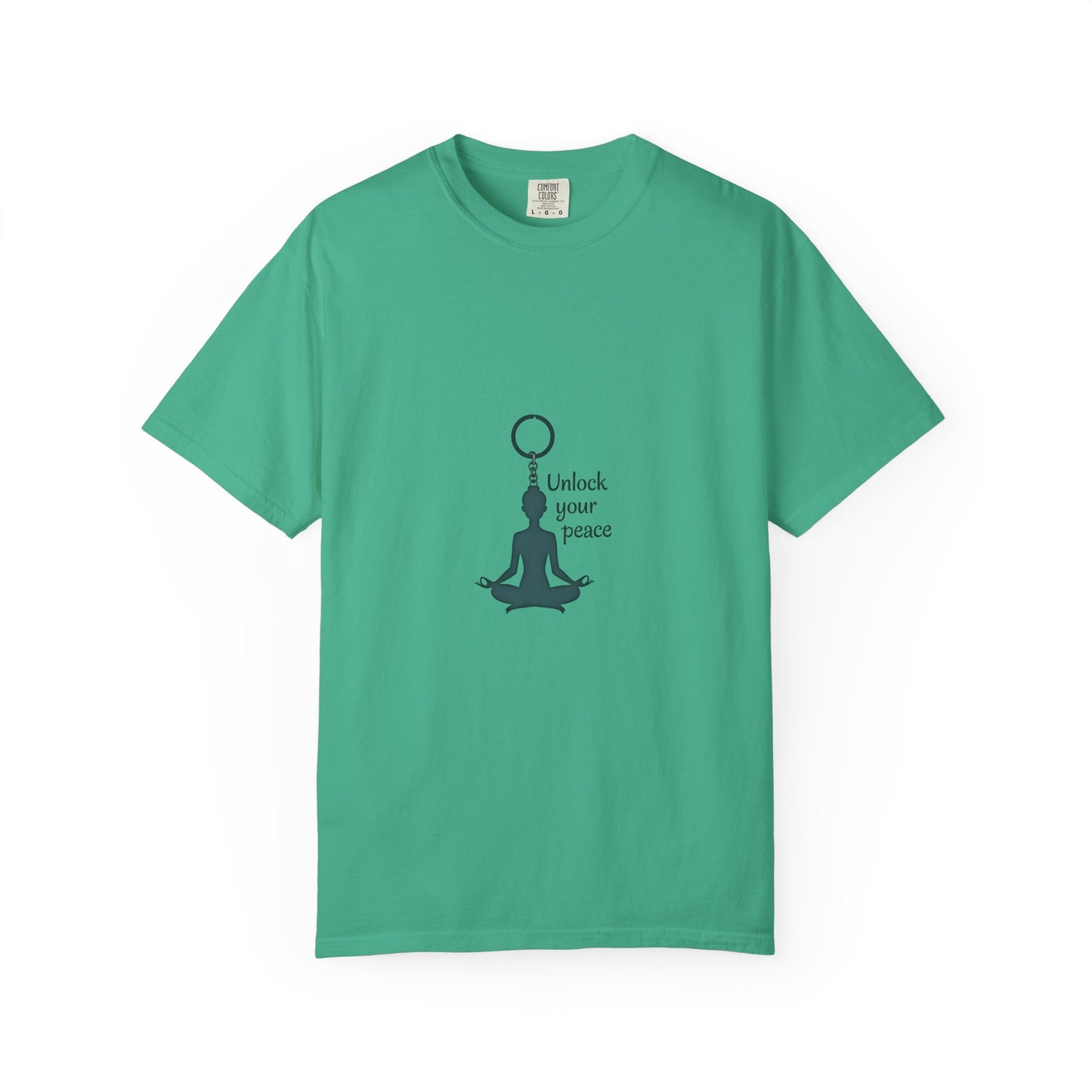Unisex Garment-Dyed T-shirt: Unlock Your Peace, Mindfulness Tee, Yoga Shirt, Casual Wear, Gift for Yogis, Meditation Top