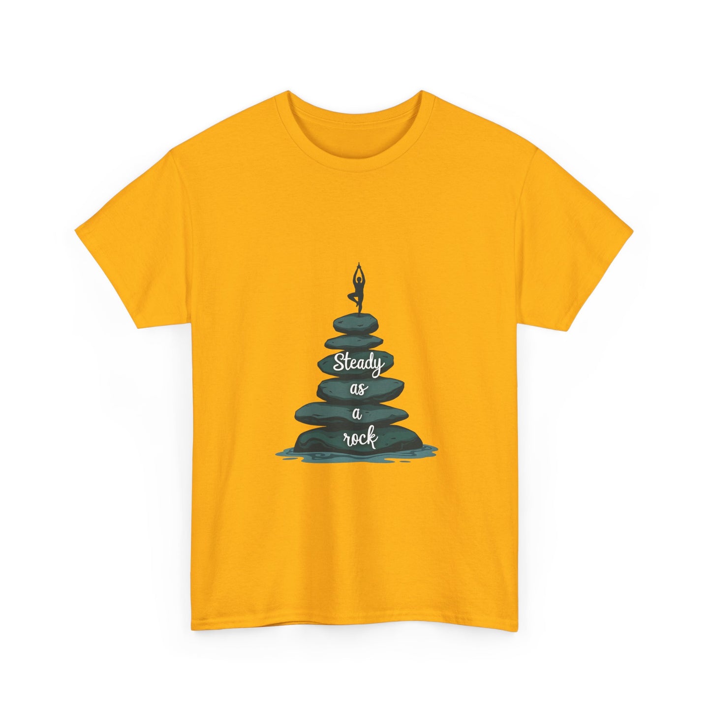 Zen Inspired Unisex Tee | Steady as a Rock Shirt, Gift for Nature Lovers, Mindfulness Apparel, Casual Wear, Relaxation T-Shirt