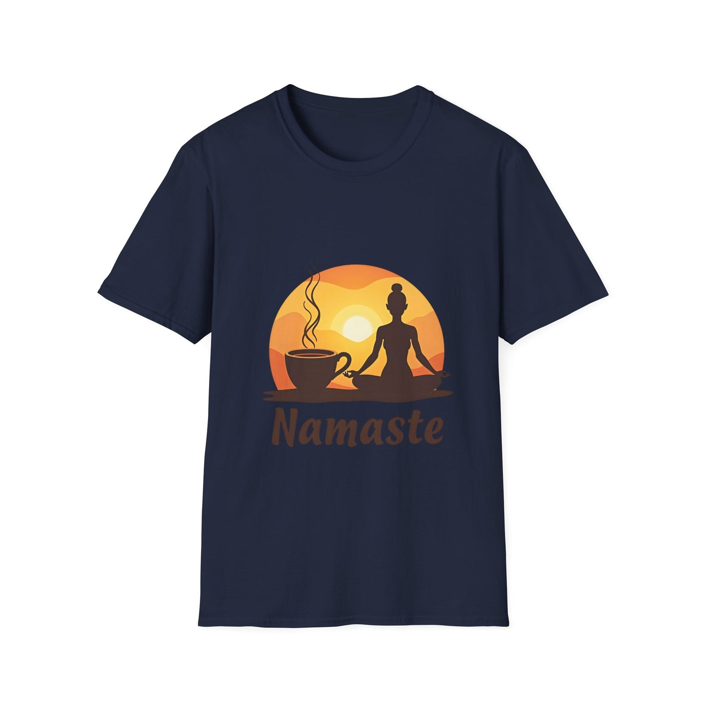 Namaste Sunset Unisex Softstyle T-Shirt - Yoga & Mindfulness Inspiration
