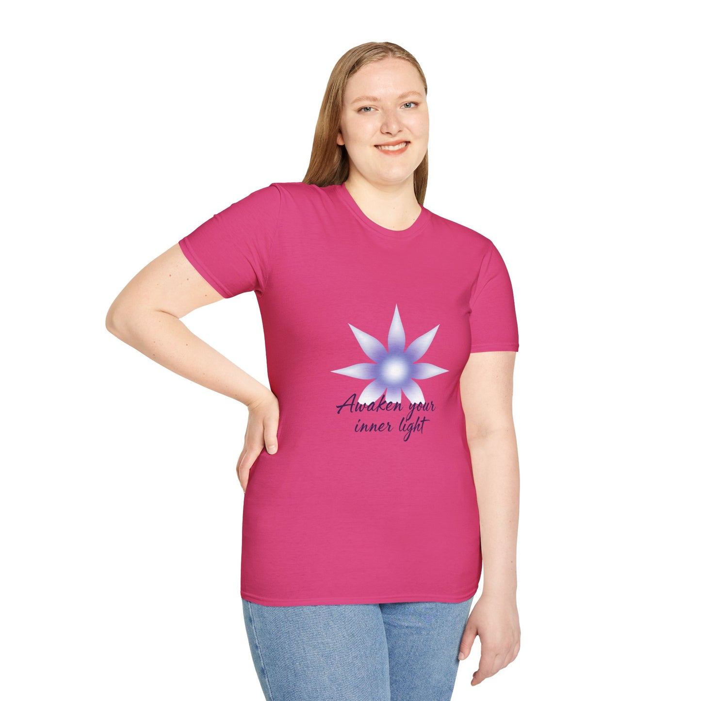 Unisex Spiritual T-Shirt, Awaken Your Inner Light Tee, Mindfulness Gift, Yoga Apparel, Self-Care Shirt, Boho Fashion, Enlightenment Wear
