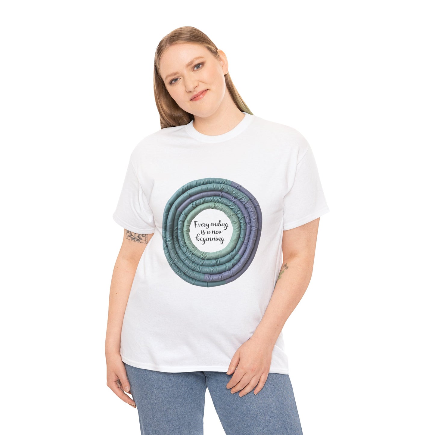 Inspirational Unisex Heavy Cotton Tee, Everyday blessing shirt, Motivational T-shirt, Gift for her, Positive vibes apparel