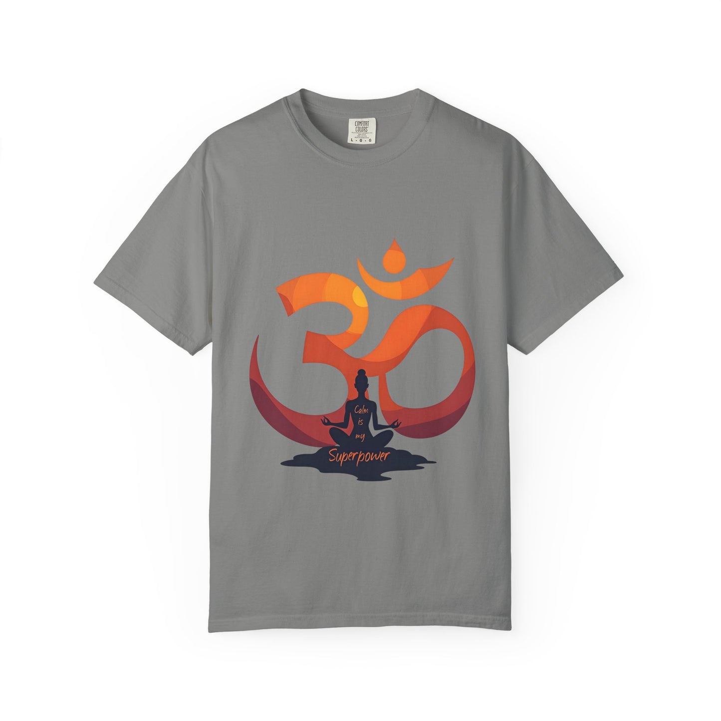 Om Symbol Unisex Garment-Dyed T-shirt, Yoga Shirt, Meditation Apparel, Spiritual Gift, Comfortable Casual Wear