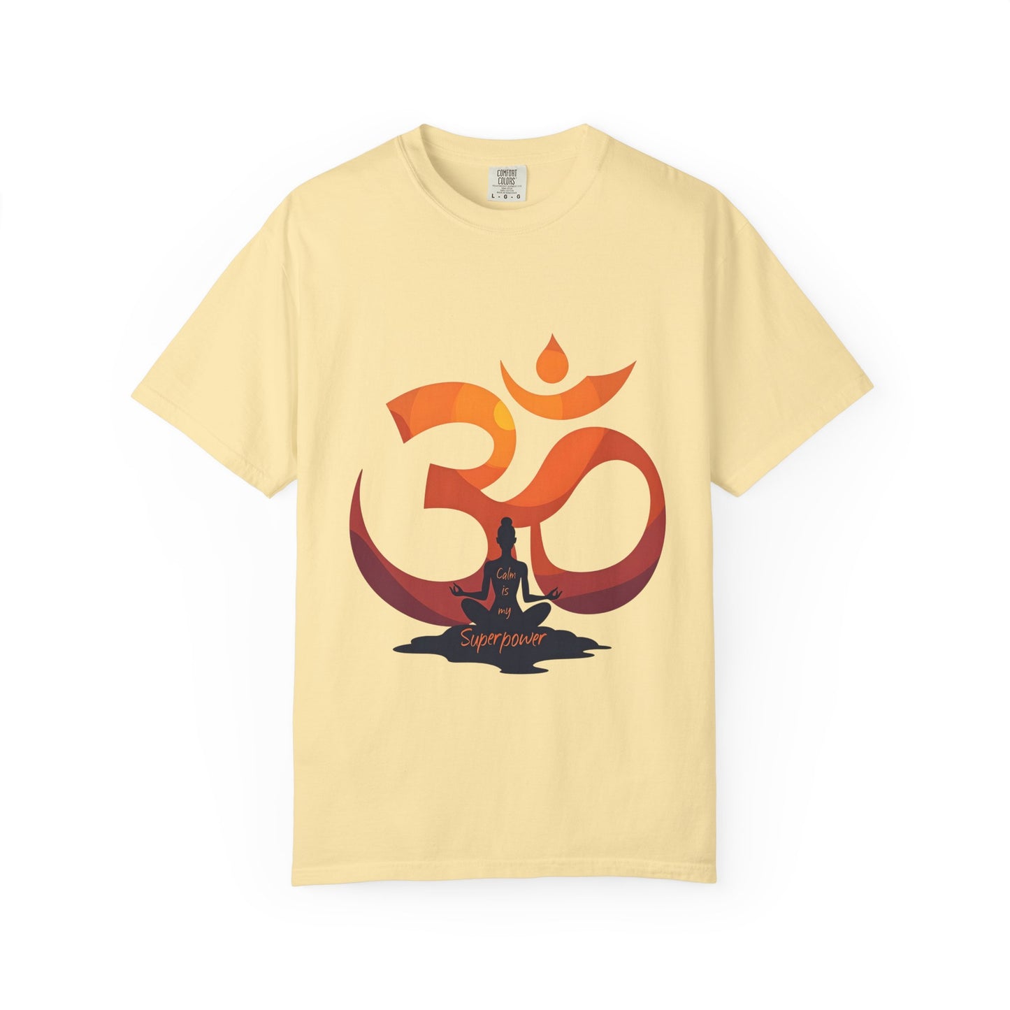 Om Symbol Unisex Garment-Dyed T-shirt, Yoga Shirt, Meditation Apparel, Spiritual Gift, Comfortable Casual Wear