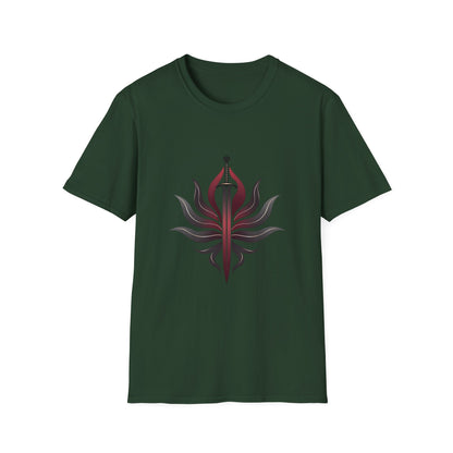 Stylish Unisex Graphic Tee with Sword Design, Casual Wear, Perfect for Gamers, Unique Gift for Birthdays, Summer Festivals