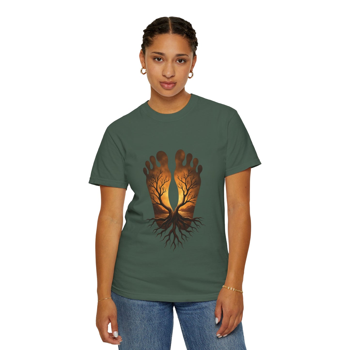 Nature-Inspired Unisex T-Shirt with Tree and Footprint Design | Eco-Friendly, Gift for Nature Lovers, Bohemian Style, Soul Connection [...]