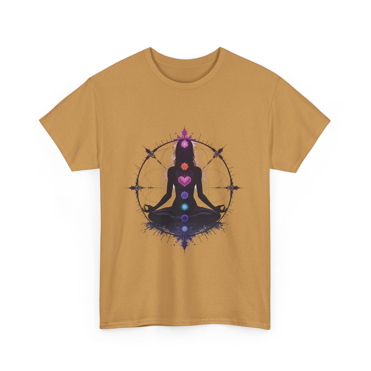 Chakra Meditation Unisex Heavy Cotton Tee - Spiritual Yoga Shirt