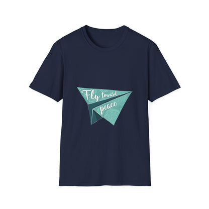 Peaceful Paper Airplane T-Shirt, Inspirational Tee, Unisex Shirt, Gift for Dreamers, Casual Wear, Encouragement Apparel