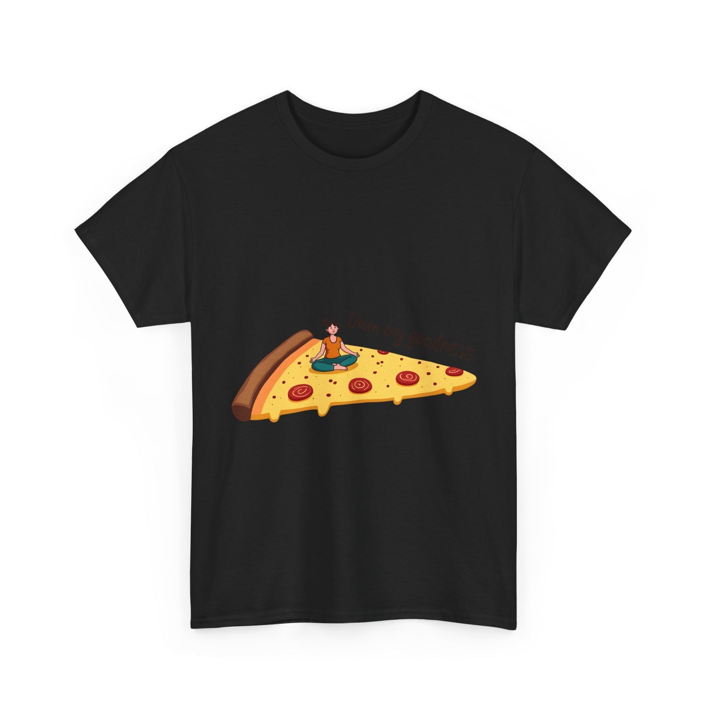 Funny Pizza Lover Unisex Heavy Cotton Tee - 'Oh My Goodness' Design